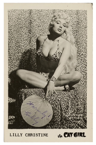  CHRISTINE, Lilly. Lilly Christine “The Cat Girl” Signed Rea...