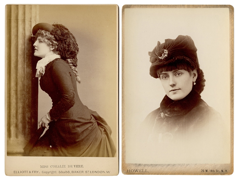  Pair of Famous Actresses Cabinet Card Photographs. Various ...