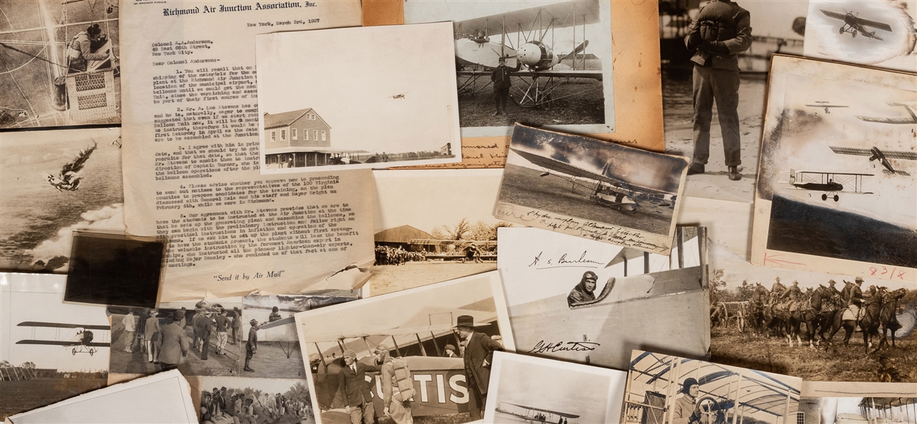  1910-20 Airplane Photograph Collection. 70 photographs of e...