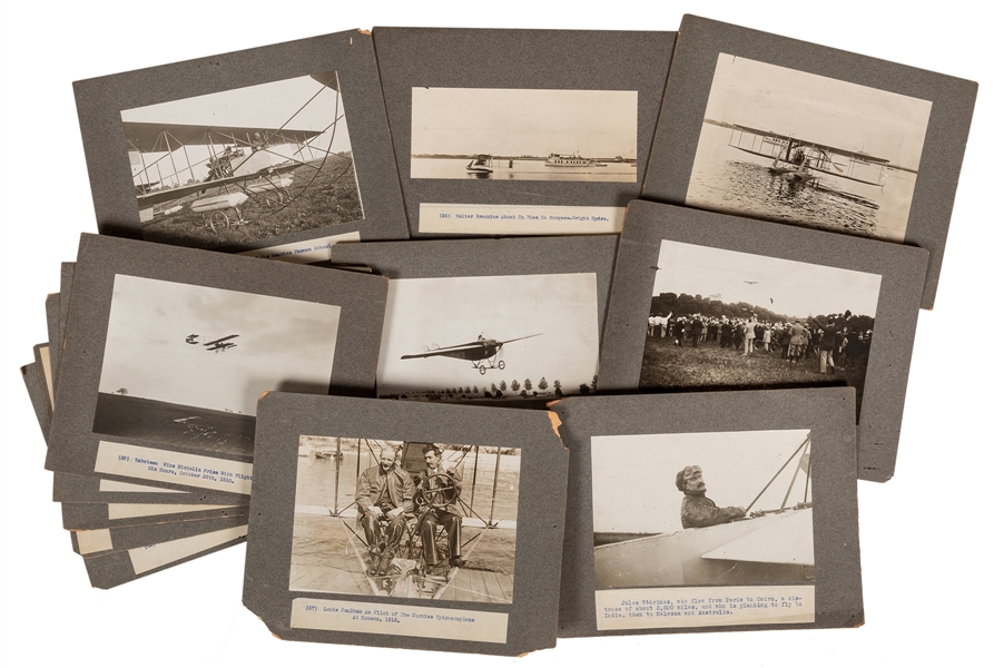  Aviation Pioneers Photographs. Circa. 1910-12. 12 photograp...