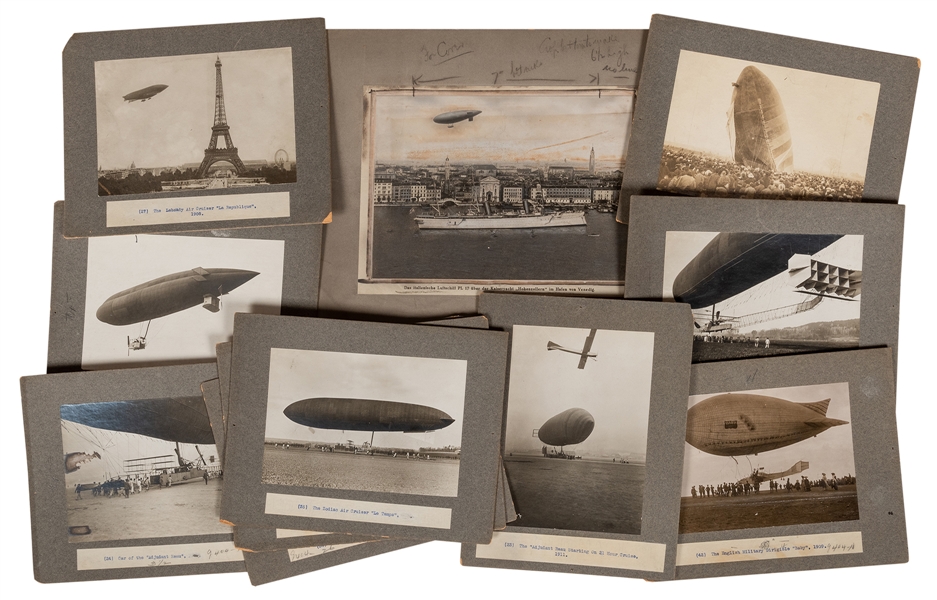  [BALLOONING] Photographs of European and Japanese Dirigible...
