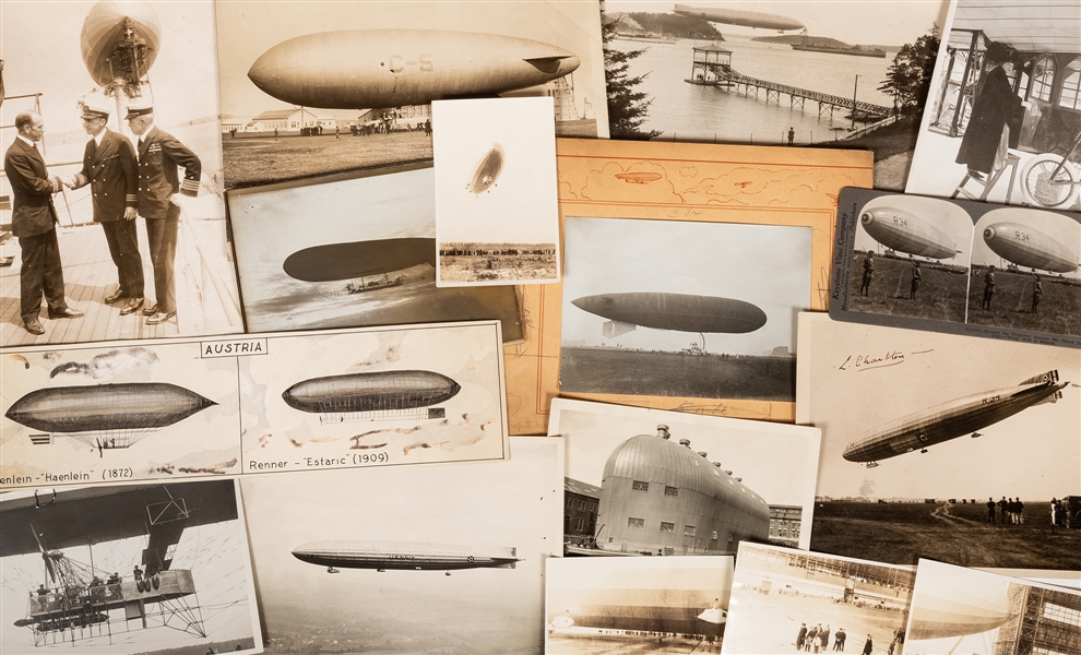  [BALLOONING] Dirigibles and Zeppelin Photograph Archive. Ca...