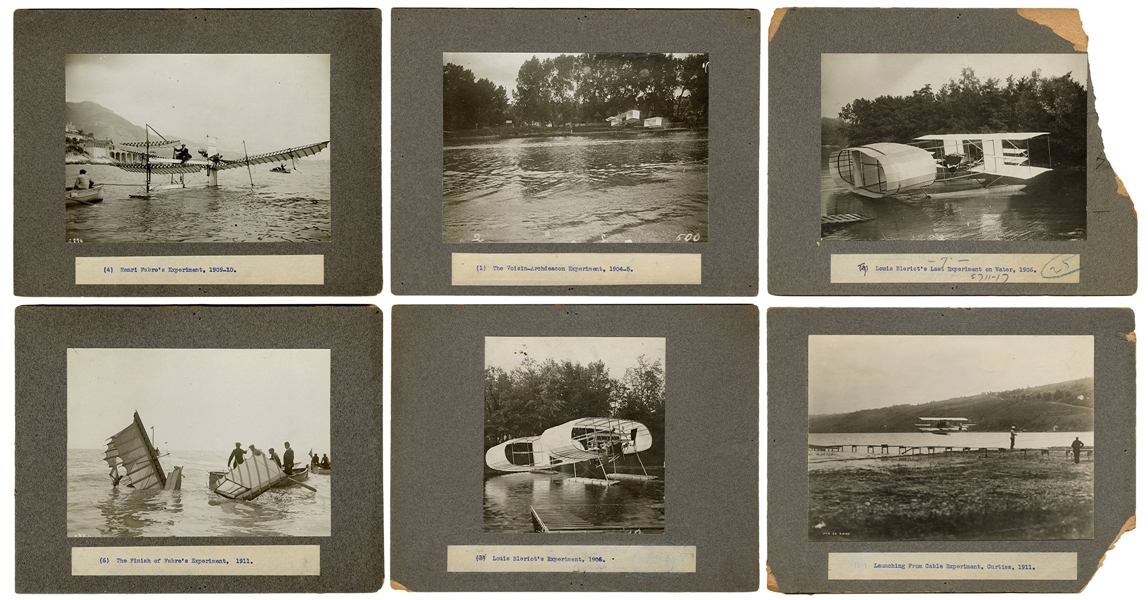  Early Experimental Airplanes Photographs. 6 Original photog...