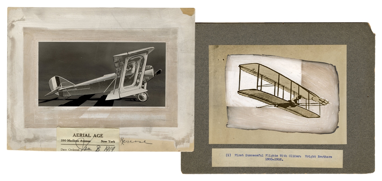  Early Flight and Airplane Original Artwork. Aerial Age maga...