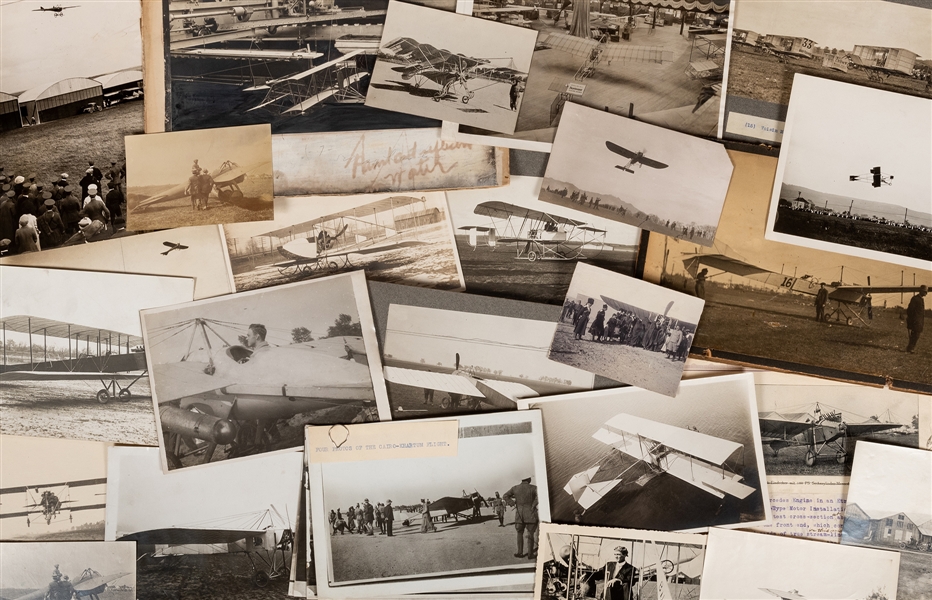  Pre-1920 Airplane Photo Archive. Circa 1910-1920. 50 assort...
