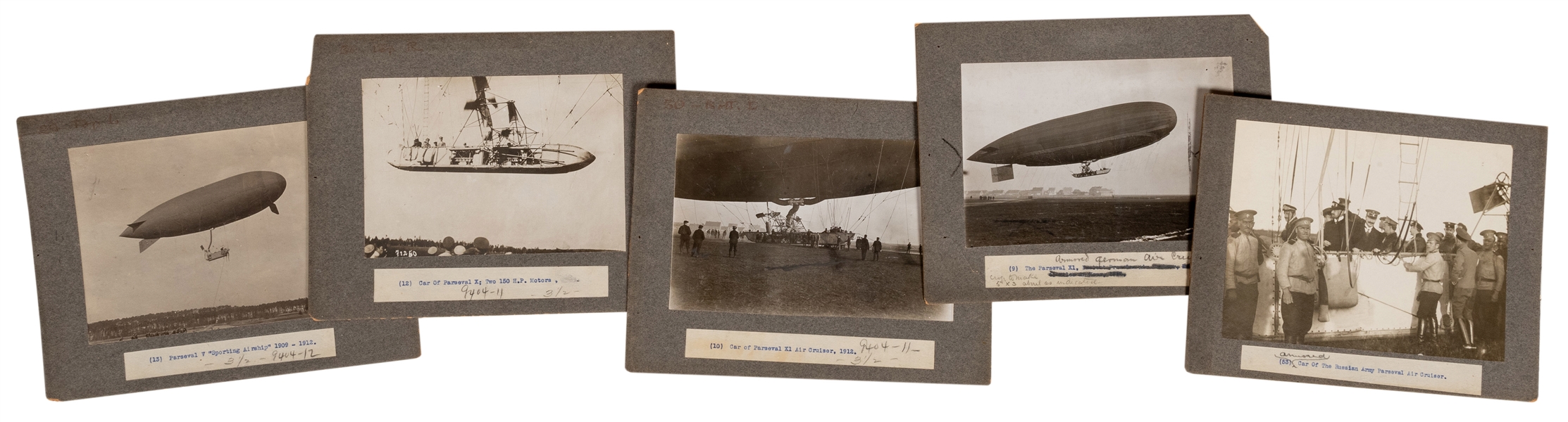  Russian Dirigibles Photo Archive. 1909-1912. 5 photographs ...