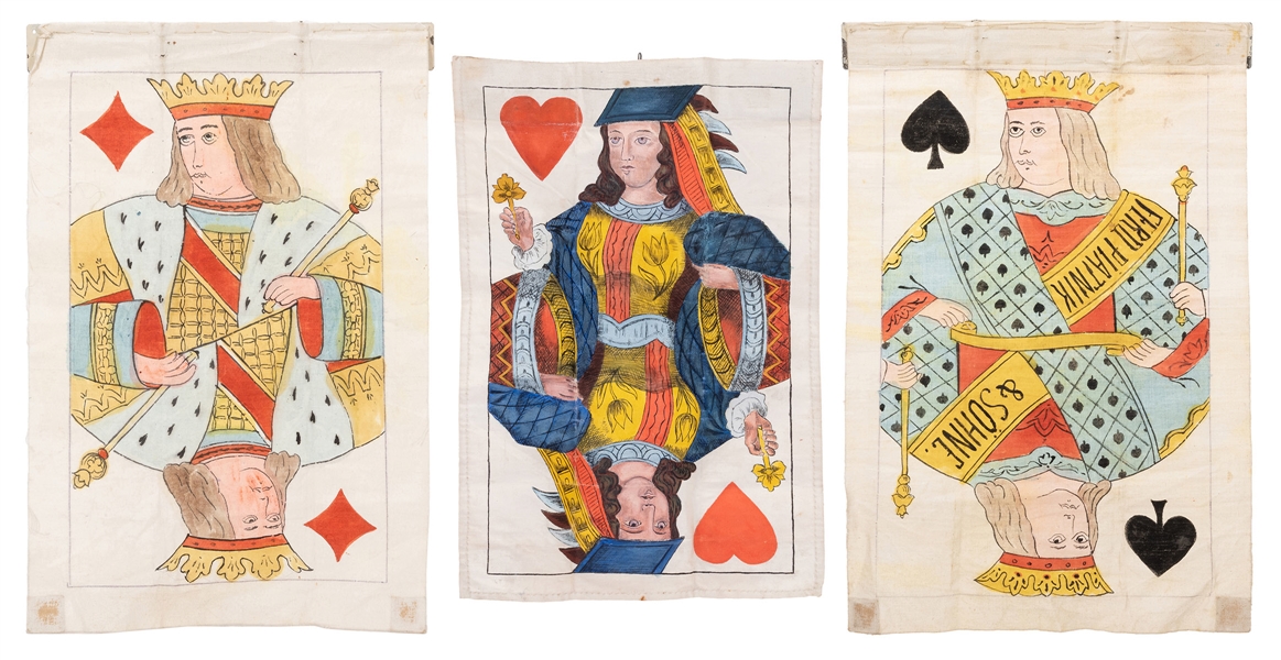 Three Giant Appearing Cards. Vienna: S. Klingl, ca. 1930. H...