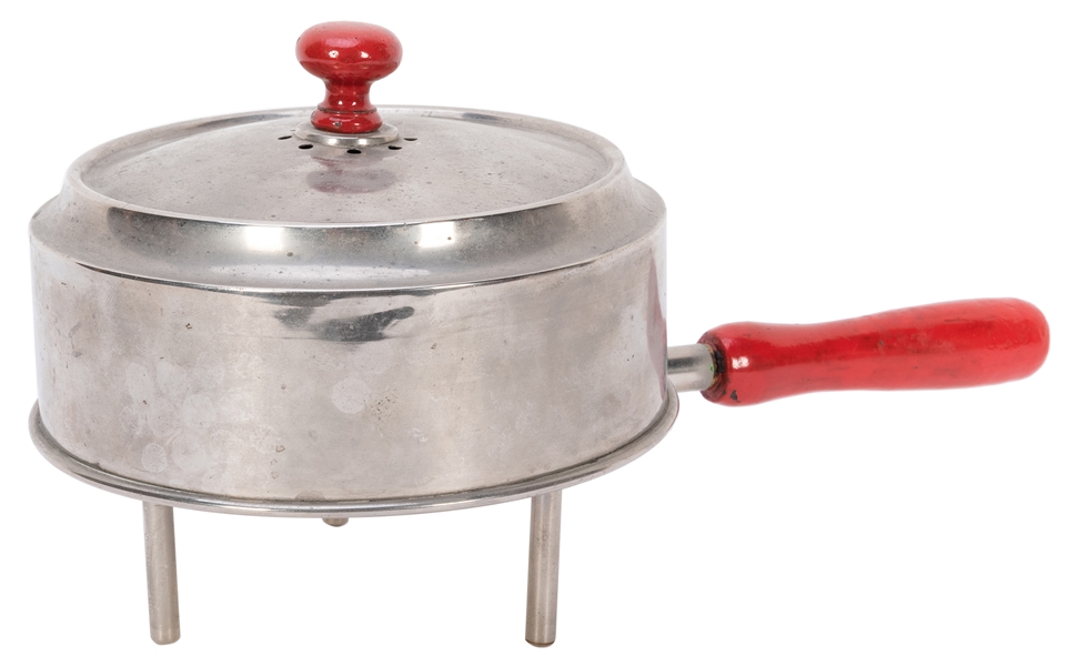  Dove Pan. Circa 1940. Nickel-plated pan shown empty; the li...
