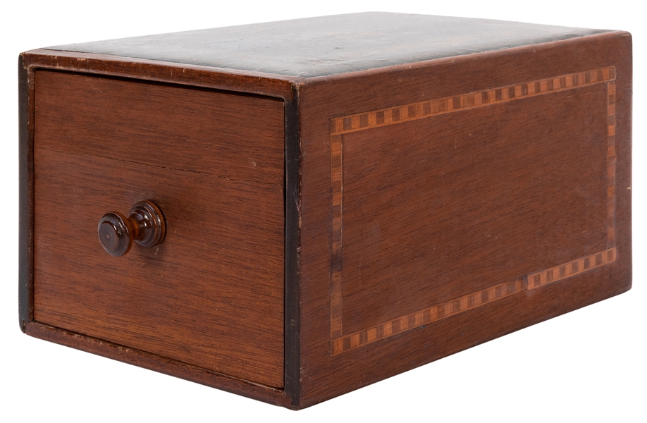  Giant Inlaid Drawer Box. Circa 1880. Hardwood box is shown ...