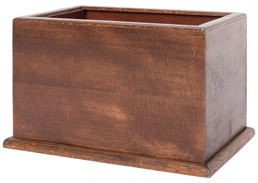  Handkerchief Box. Circa 1930. Wooden box with removable bot...