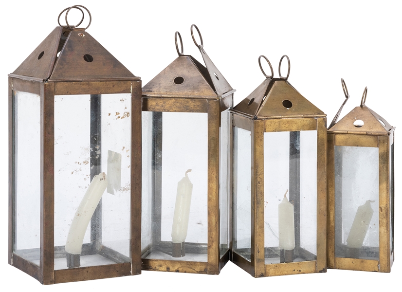  Nesting Production Lanterns. European, ca. 1880s. Fine set ...