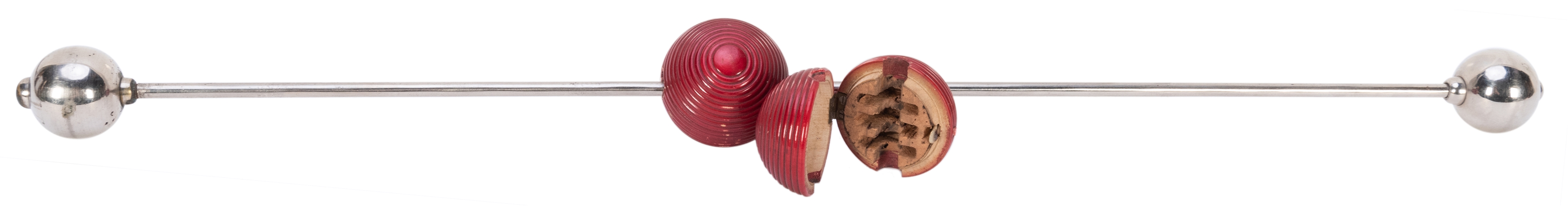  Ring, Ball, and Rod. European, 1930s. A turned wooden ball ...