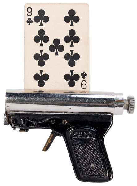  Card Vanishing Pistol. Hamburg: Bartl, 1930s. A card perche...