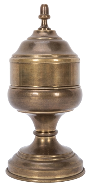  Brass Snuff Vase. Circa 1910. Finely spun metal vase change...