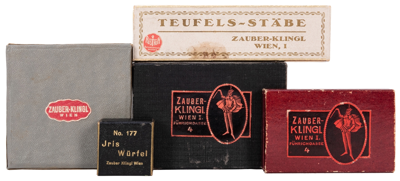 Five Klingl Close-Up Tricks. Vienna: 1930s. Including a set...