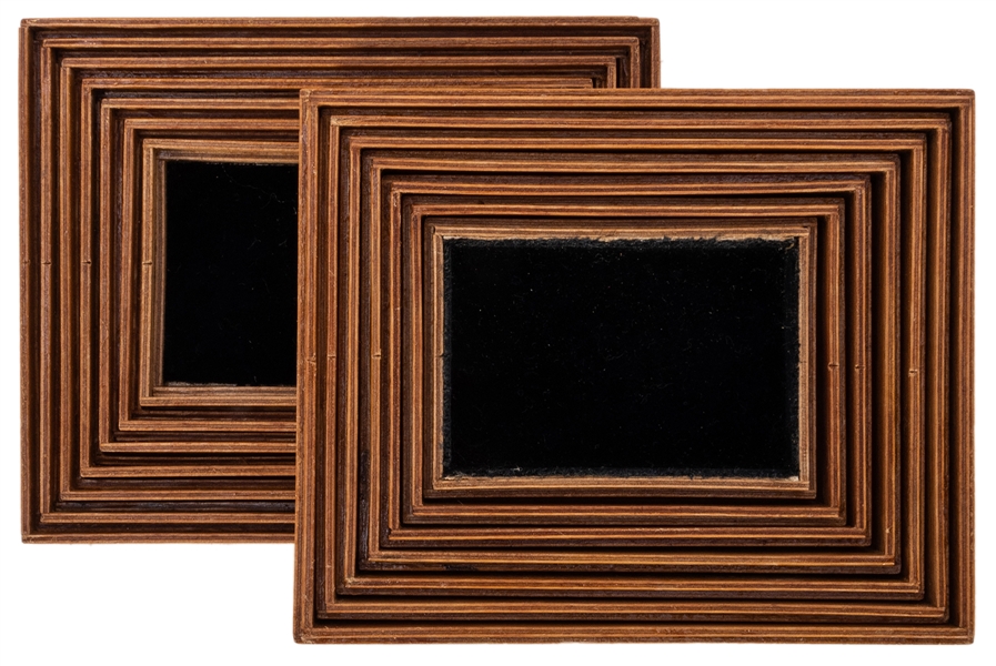  Close-Up Nest of Boxes. Circa 1950. Set of seven rectangula...