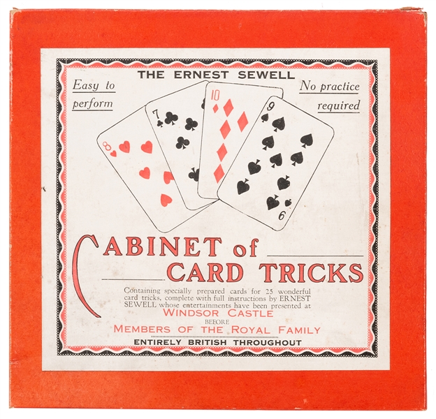  Ernest Sewell Cabinet of Card Tricks. British, ca. 1930. Fi...