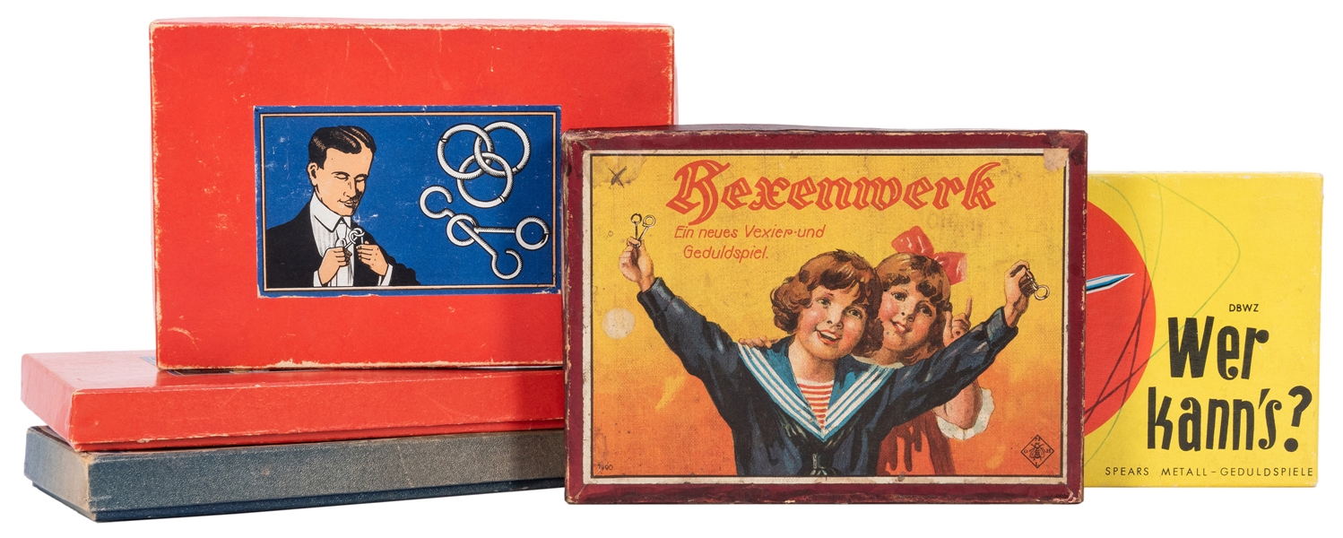  Five Vintage German Puzzle Sets. 1920s – 50s. Including exa...