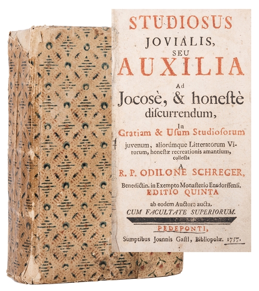  Schreger, Odilo. Studiosus Jovialis, seu Auxilia ad Jocose,...