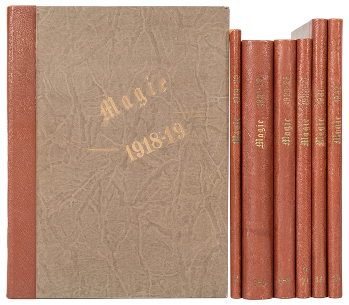  Magie. Bound Issues, 1918-32. Seven volumes of early and sc...