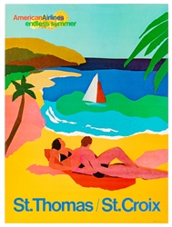  American Airlines / St. Thomas / St. Croix. USA, 1970s. Fro...