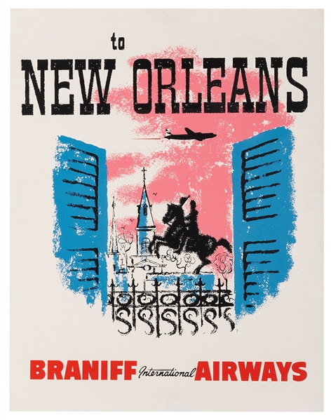  Braniff International Airways / New Orleans. USA, ca. 1960s...