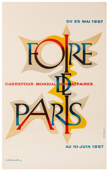  Cassandre, Adolphe Mouron (1901–1968). Foire de Paris. Pari...