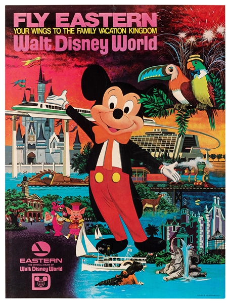  [Disney] Fly Eastern / Walt Disney World. 1983. Travel post...