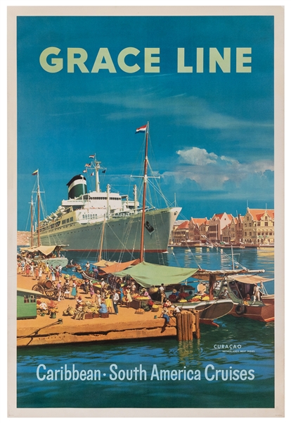  Grace Line / Caribbean South American Cruises. Circa 1957. ...