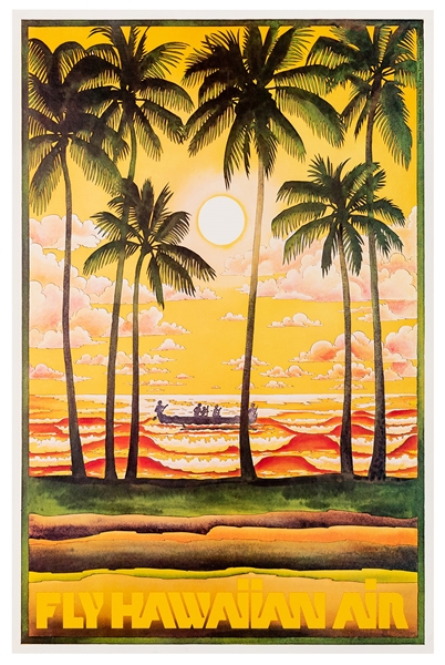 [Hawaii] Freya Tanz/Clarence Lee Design. Fly Hawaiian Air. ...