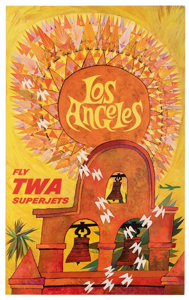  Klein, David (1918–2005). Los Angeles / Fly TWA Jets. U.S.A...