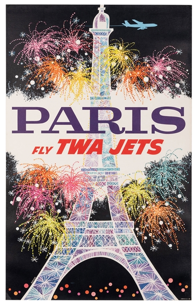  Klein, David (1918–2005). Paris / Fly TWA Jets. 1962. Iconi...