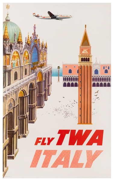  Klein, David (1918–2005). Italy / Fly TWA. Circa 1962. A st...