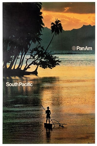  Pan Am / South Pacific. USA, 1960s. Photo-offset travel pos...