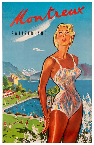  Prenot. Montreux / Switzerland. Vevey: S.A. Lith. Klausfeld...