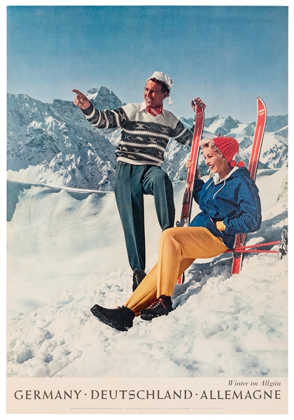  [Ski] Germany / Winter in Allgau. Munich, 1966. Color photo...