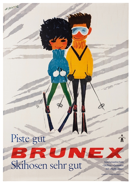  Borer, Al. Brunex. Zurich: Hug & Sohne, 1962. Offset lithog...