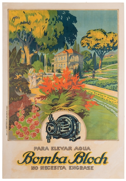  Bomba Bloch. Valencia: Ortega, ca. 1920. A vibrant pastoral...