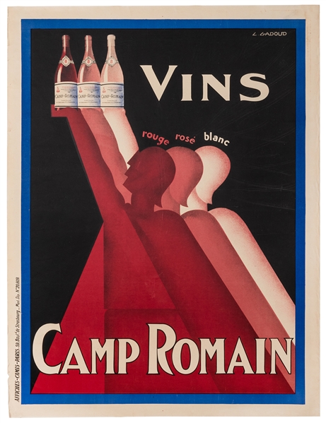  Gadoud, Claude (1905–1991). Vins Camp Romain. Paris: Camis,...
