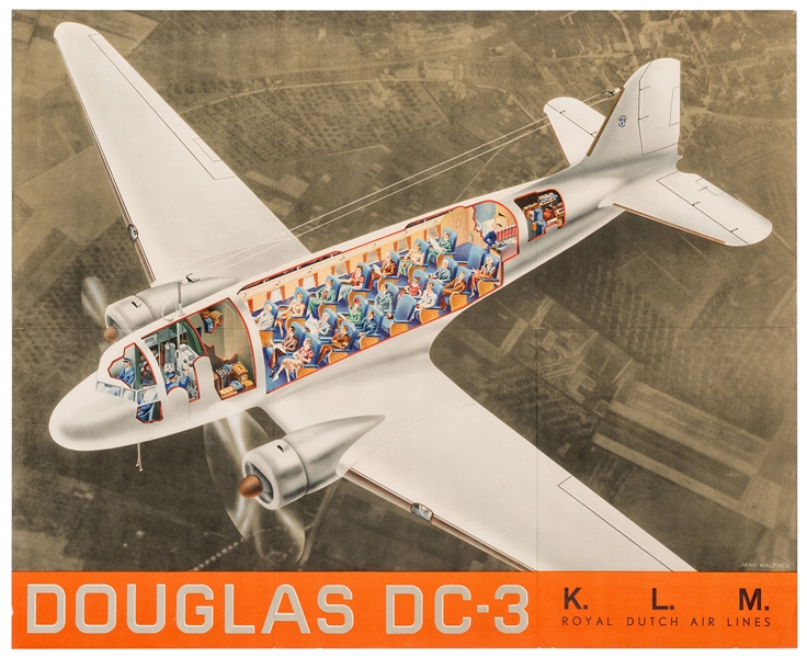  [Aviation] Walther, Jean (1910–1968). Douglas DC–3 / K.L.M....