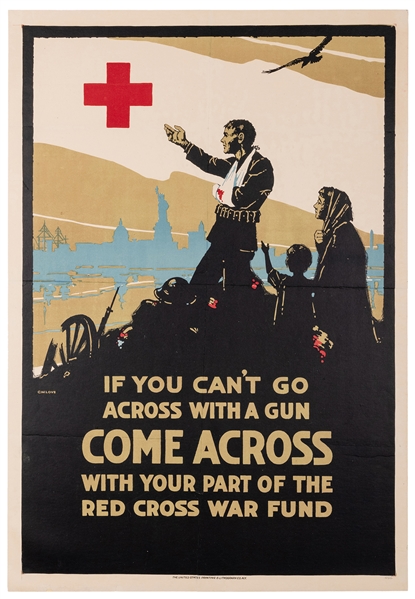  Love, C.W. Red Cross WWI Poster. New York, 1918. Lithograph...