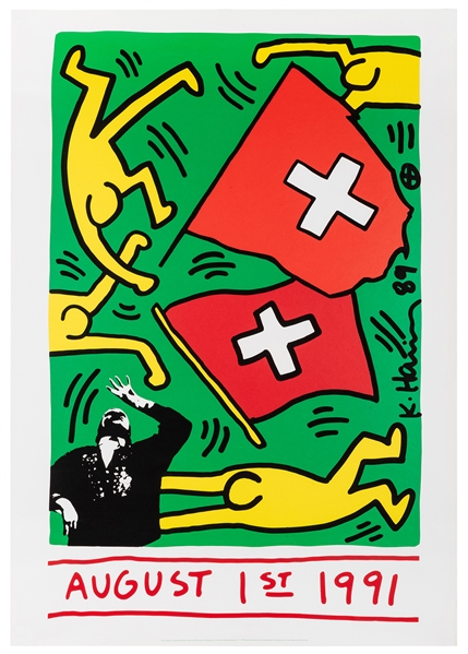  Haring, Keith (1958–1990). August 1st 1991. Switzerland: Al...