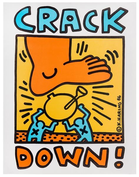  Haring, Keith (1958–1990). Crack Down. 1986. Offset lithogr...