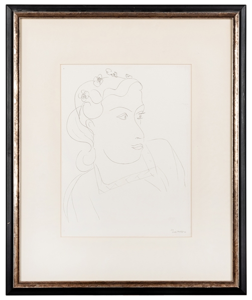  Matisse, Henri (1869-1954). Portrait of a Woman with Flower...