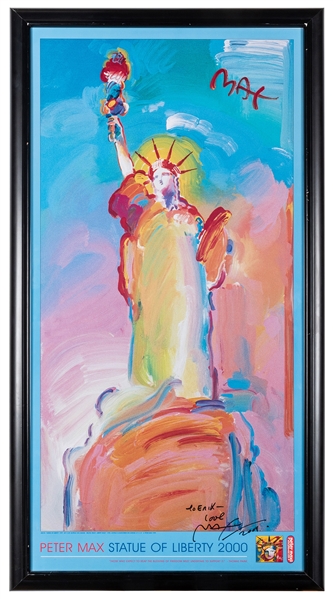 Max, Peter. Statue of Liberty Poster, inscribed. Circa 2000...