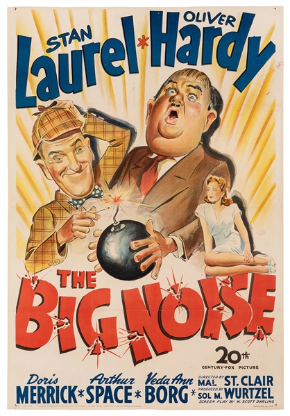  The Big Noise. 20th Century Fox and Tooker Litho., 1944. Co...