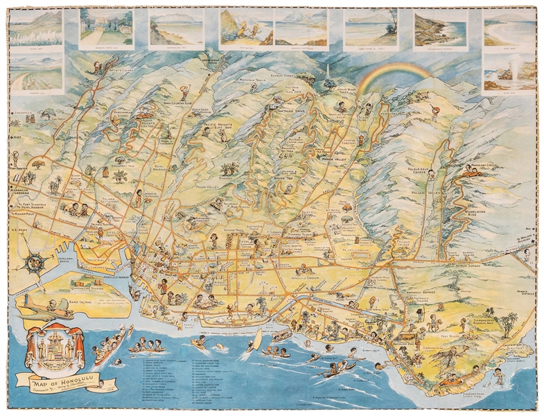  Christian, Henry B. (American, 1883–1953). Map of Honolulu....