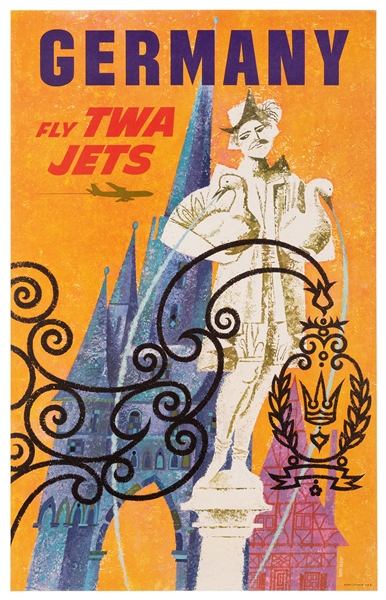  Klein, David (1918-2005). Germany / Fly TWA Jets. USA, 1960...