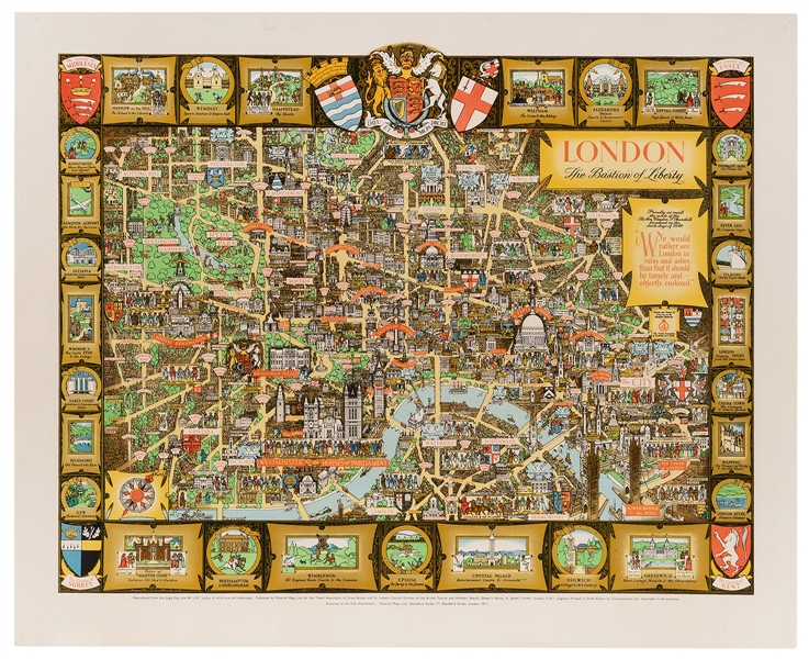  London / The Bastion of Liberty. London: Pictorial Maps Ltd...
