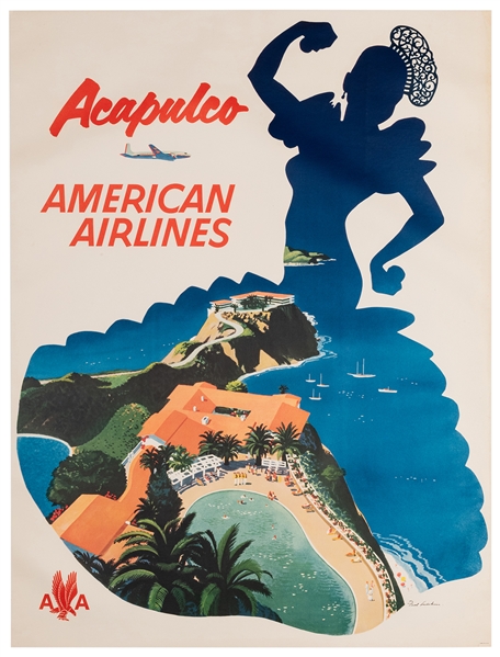  Ludekens, Fred. Acapulco / American Airlines. Circa 1950s. ...